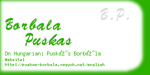 borbala puskas business card